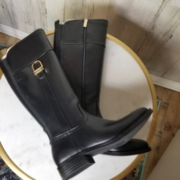 Tommy Hilfiger Rownd Up To-The-Knee Boot Black 6.5M - Picture 8 of 8